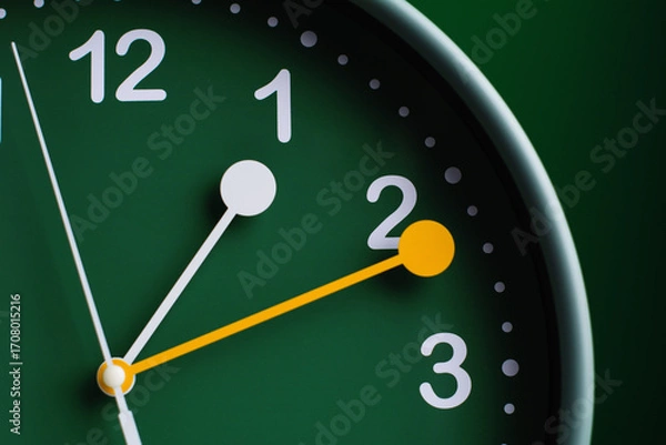 Fototapeta Clocks tell time and use time effectively. Work and life. Stopped hands. Studio photography.
