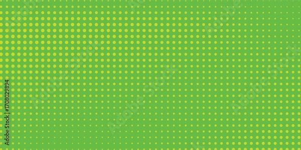 Fototapeta Dots halftone green color pattern gradient texture with technology digital background. Dots pop art comics with nature graphic design modern background