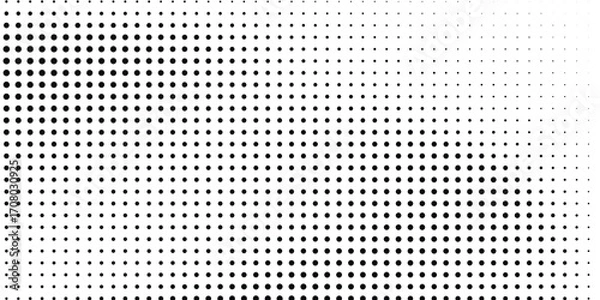 Fototapeta grunge Halftone white and black dots pattern and black gradient grunge texture background. Dotted line comic sport style background