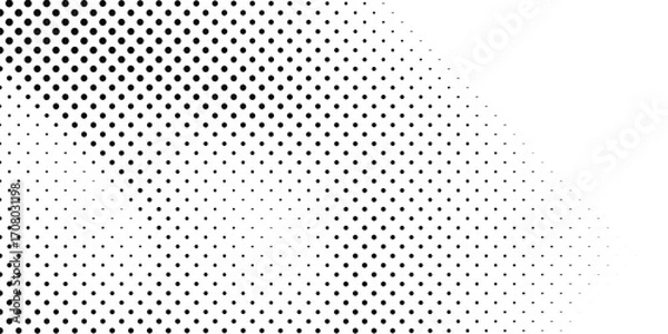 Fototapeta grunge Halftone white and black dots pattern and black gradient grunge texture background. Dotted line comic sport style background