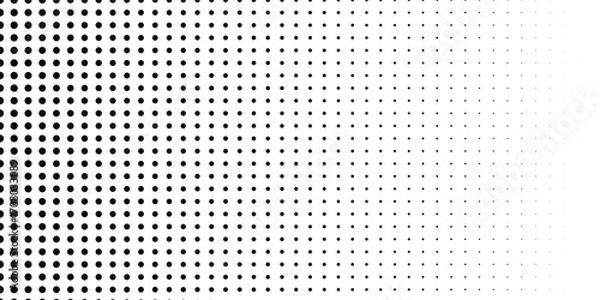 Fototapeta Background with monochrome dotted texture. Polka dot pattern template. vector ilustration texture.background