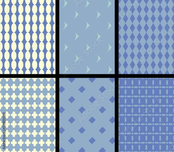 Obraz Set of abstract vertical background with colorful pattern