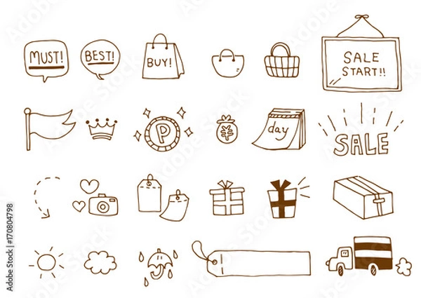 Obraz netshop icon set