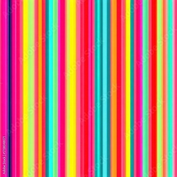 Fototapeta Vibrant Multi-Colored Vertical Stripes Patterned Background.