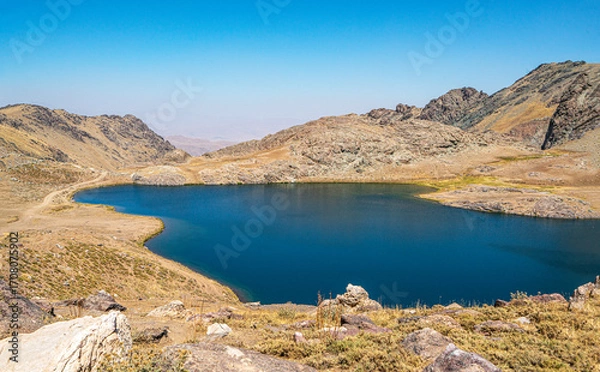 Fototapeta The scenic views of glacial Sat lakes, located on Cilo Mountains, which has an altitude of 3,500 meters, would become a new tourist attraction for nature lovers across the world in Hakkari, Turkey