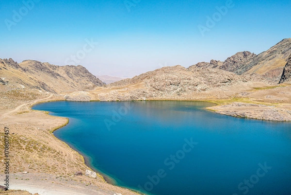 Fototapeta The scenic views of glacial Sat lakes, located on Cilo Mountains, which has an altitude of 3,500 meters, would become a new tourist attraction for nature lovers across the world in Hakkari, Turkey