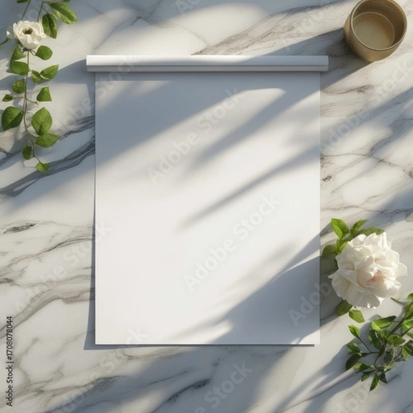 Obraz wedding photo frame with roses