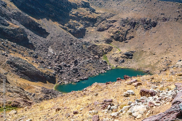Fototapeta The scenic views of glacial Sat lakes, located on Cilo Mountains, which has an altitude of 3,500 meters, would become a new tourist attraction for nature lovers across the world in Hakkari, Turkey