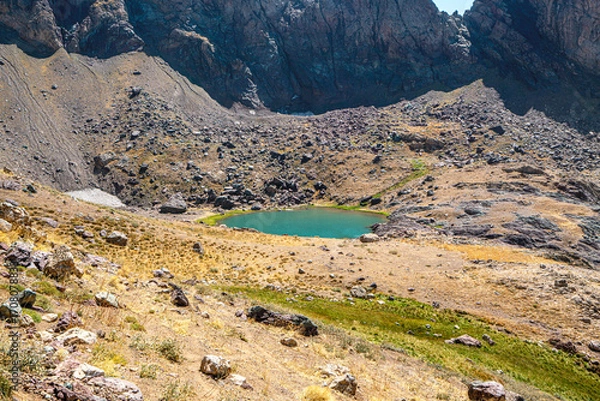 Fototapeta The scenic views of glacial Sat lakes, located on Cilo Mountains, which has an altitude of 3,500 meters, would become a new tourist attraction for nature lovers across the world in Hakkari, Turkey