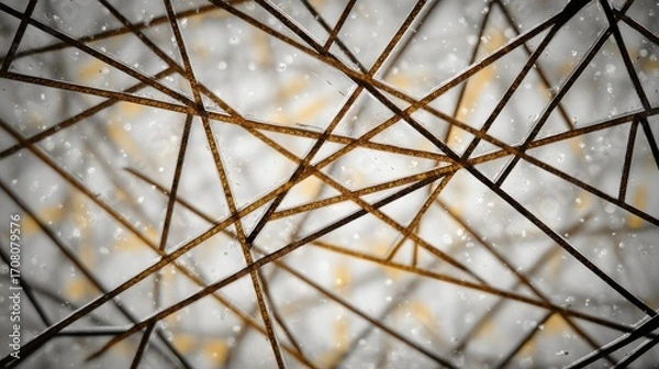 Fototapeta Abstract geometric pattern with intersecting lines creating triangles