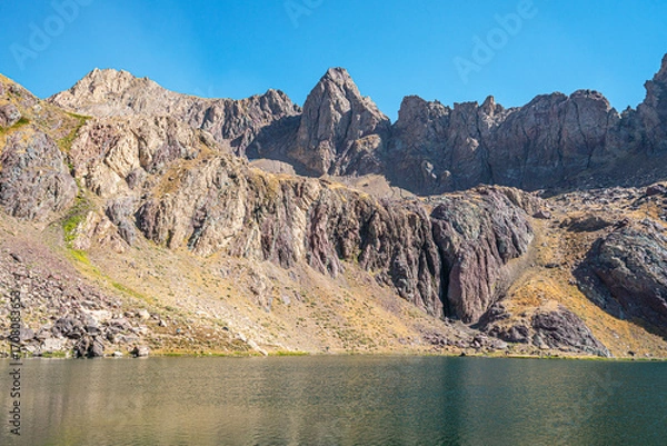 Fototapeta The scenic views of glacial Sat lakes, located on Cilo Mountains, which has an altitude of 3,500 meters, would become a new tourist attraction for nature lovers across the world in Hakkari, Turkey