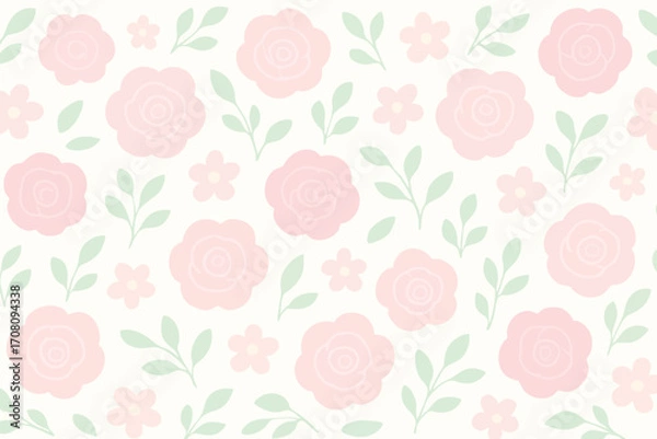 Fototapeta seamless pattern with flowers