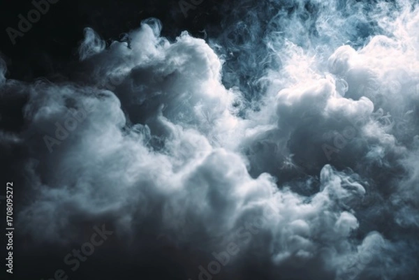 Fototapeta Realistic dry ice smoke clouds fog overlay perfect for compositing into your shots. Simply drop it in and change its blending mode to screen or add. MZ 