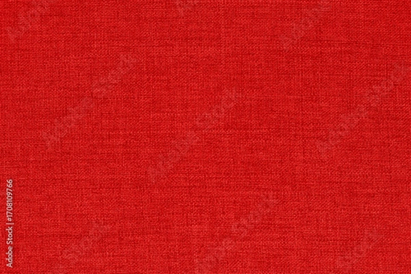 Fototapeta Dark red linen fabric cloth texture background, seamless pattern of natural textile.