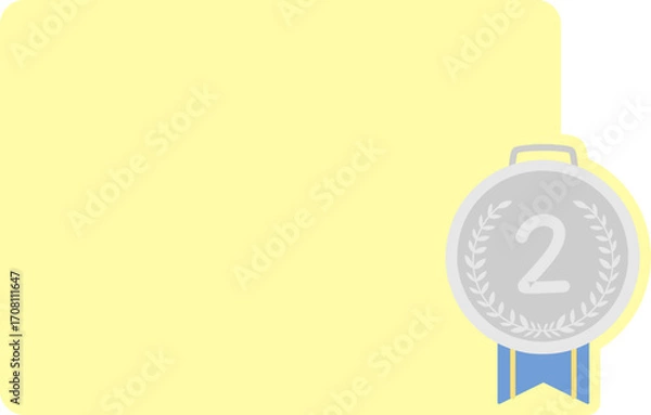 Fototapeta Medal Text Box Trophy with Background Frame