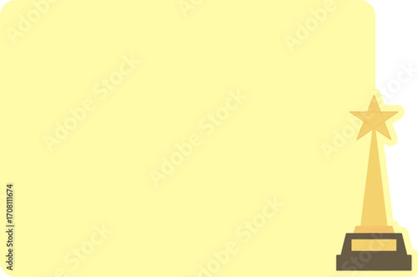 Fototapeta Medal Text Box Trophy with Background Frame