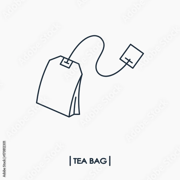 Obraz Tea bag outline icon