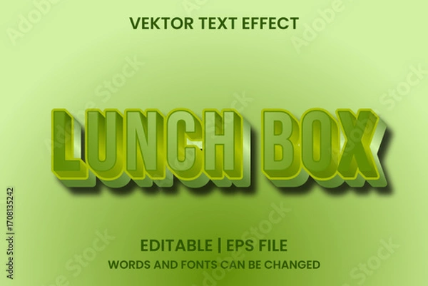 Obraz editable lunch box text effect
