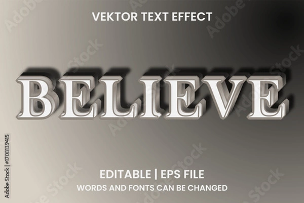Obraz editable believe text effect
