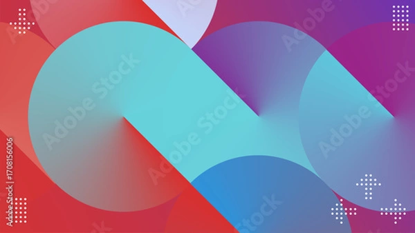 Fototapeta Modern abstract background featuring layered circles in soft gradients, creating a sense of depth and motion for digital, print, and creative use.