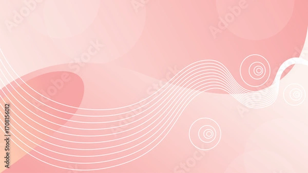 Fototapeta A harmonious abstract pink wave background with soft gradients and flowing liquid patterns, suitable for modern presentations and web design.
