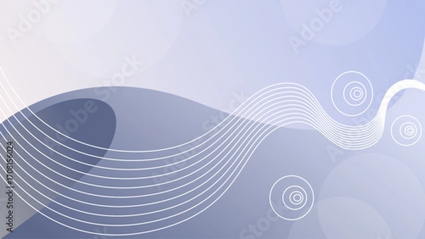 Fototapeta Minimalist abstract blue wave background with smooth curves and flowing lines, ideal for branding, wallpaper, and digital media designs.