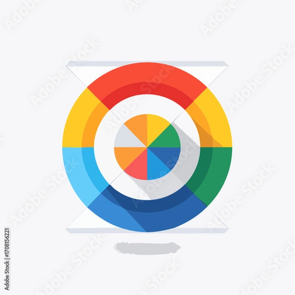 Fototapeta Colorful Circular Graphic Design Element