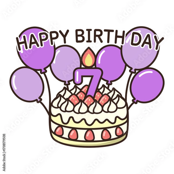 Fototapeta 誕生日ケーキ