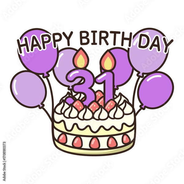 Fototapeta 誕生日ケーキ