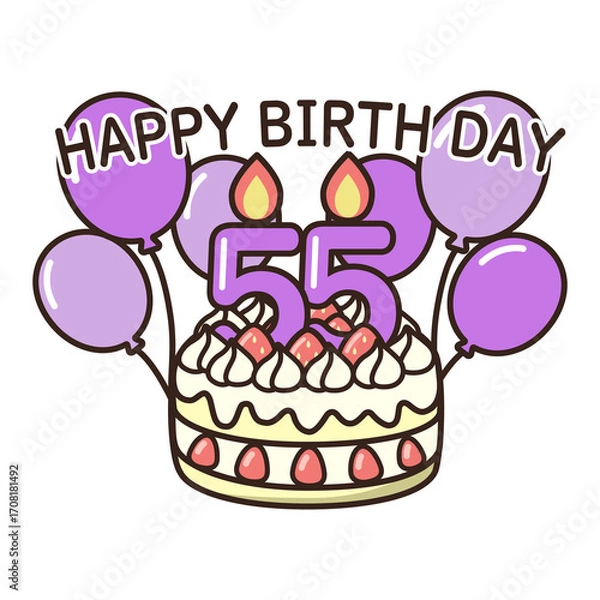 Fototapeta 誕生日ケーキ