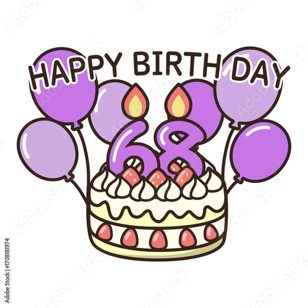 Fototapeta 誕生日ケーキ