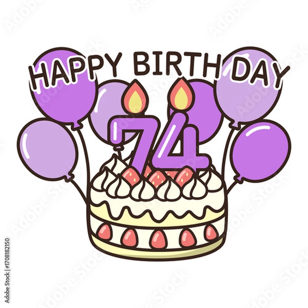 Fototapeta 誕生日ケーキ