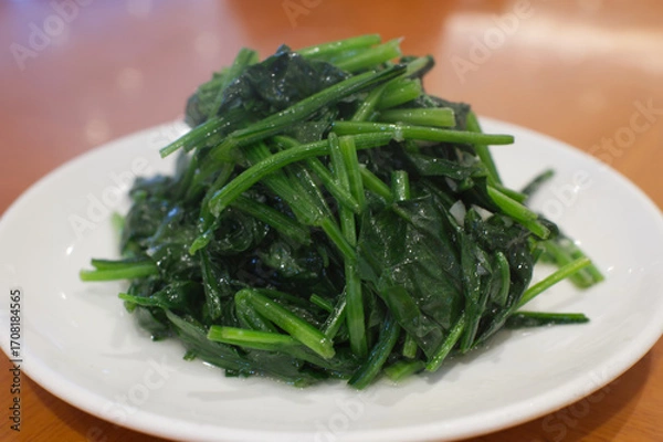 Fototapeta ほうれん草炒め