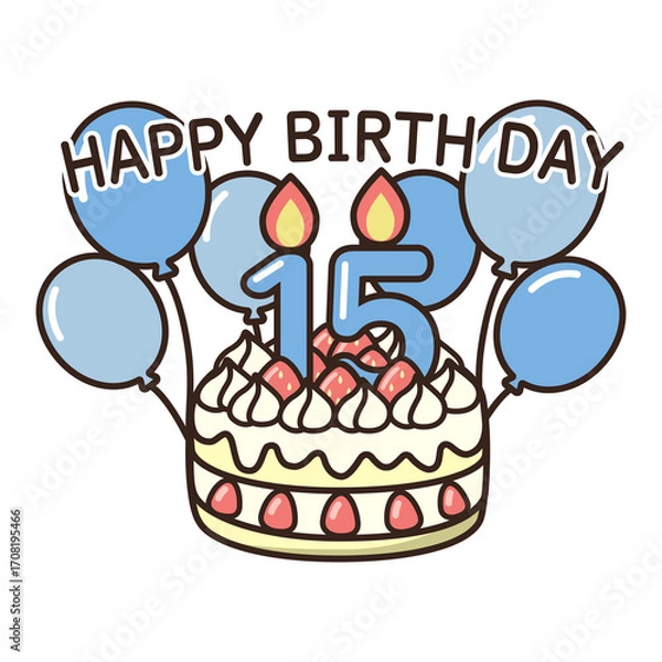 Fototapeta 誕生日ケーキ