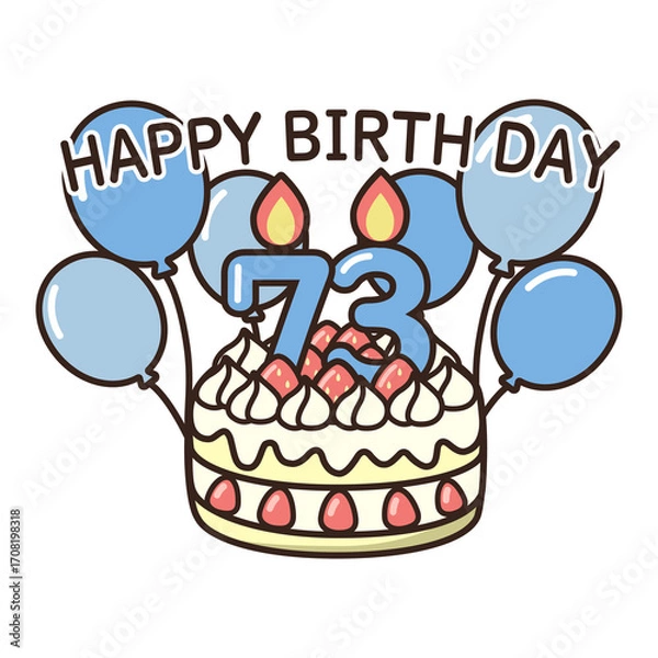 Fototapeta 誕生日ケーキ