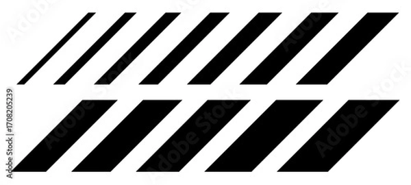 Fototapeta 斜め　平行四辺形　ビジネス用パーツ　スタイリッシュ　黒