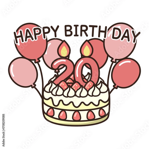 Fototapeta 誕生日ケーキ