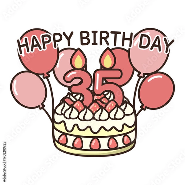 Fototapeta 誕生日ケーキ