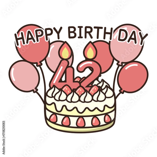 Fototapeta 誕生日ケーキ