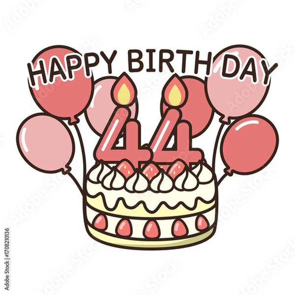 Fototapeta 誕生日ケーキ