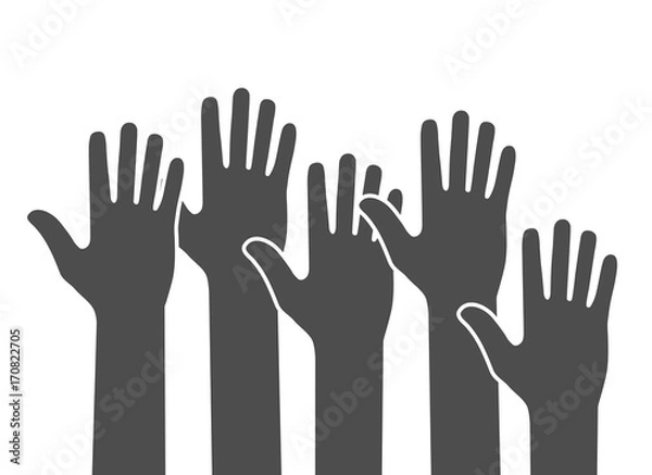 Obraz Rised up or reaching hands