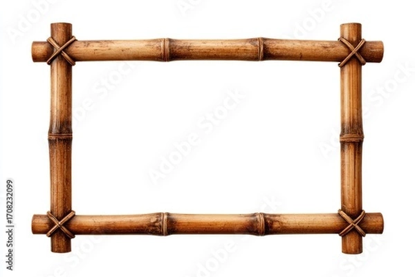 Fototapeta Rectangular bamboo frame (3)