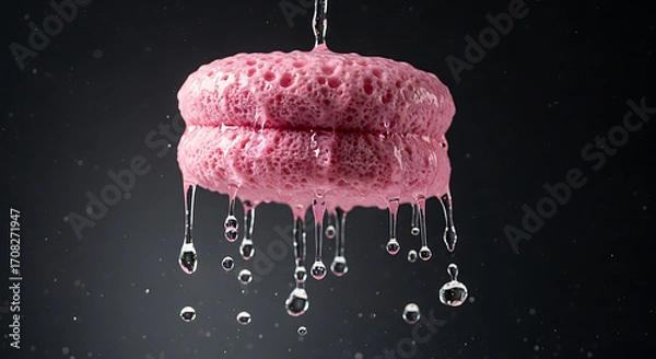 Obraz Pink Cleansing Sponge Soaked i