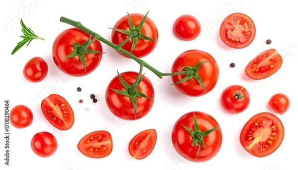 Obraz Fresh tomatoes, top view