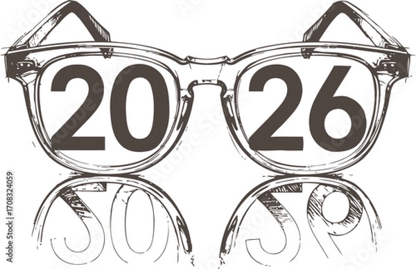 Fototapeta Looking forward to 2026 with clear vision and new perspectives