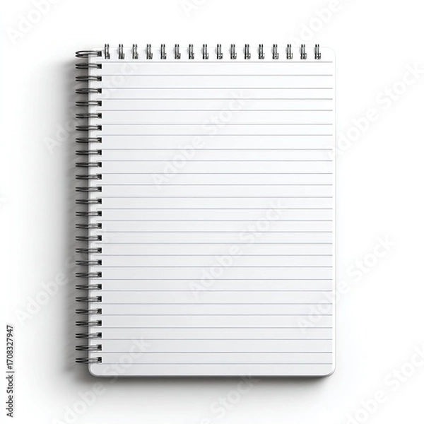 Fototapeta Blank spiral-bound notebook (4)