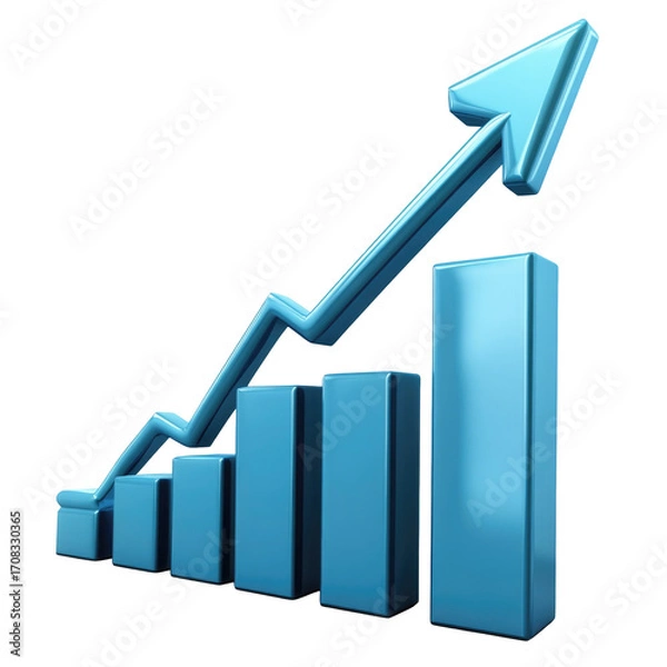 Fototapeta business graph with arrow