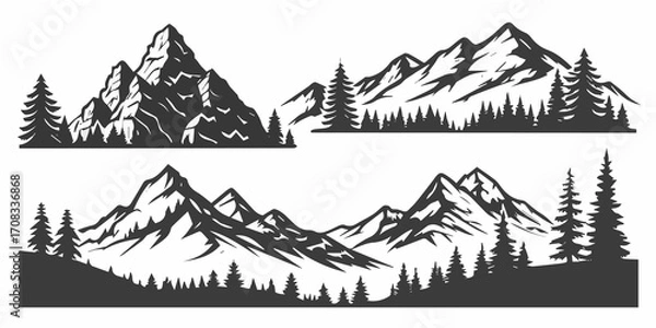 Fototapeta mountain landscape vector illustration