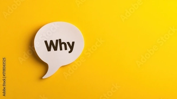 Fototapeta Simple speech bubble why