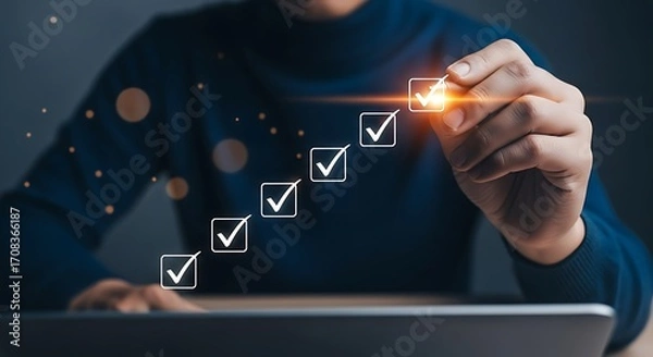 Fototapeta Business Goals Achievement Through Strategic Planning and Execution